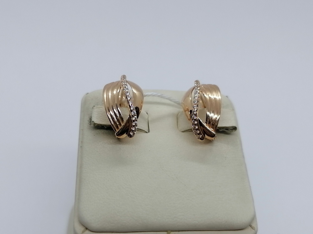 СКМИ585 СЕРЬГИ С КАМНЯМИ (Au 585)