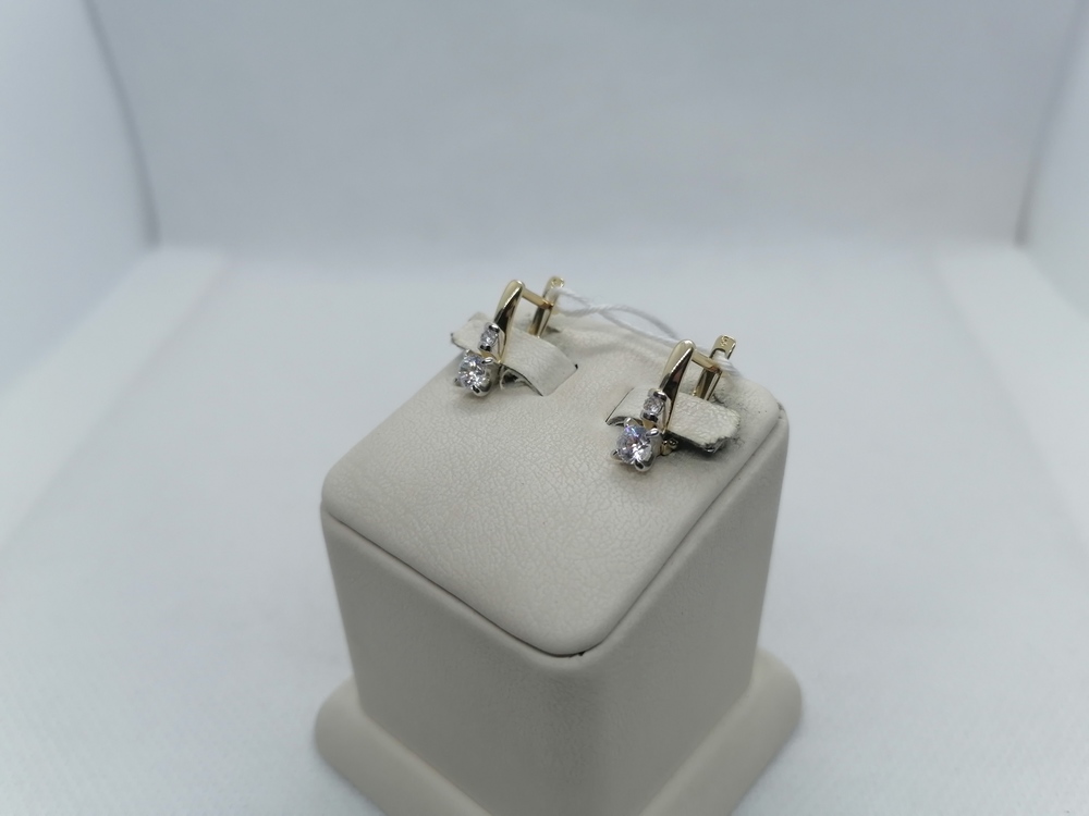 СКМИ585 СЕРЬГИ С КАМНЯМИ (Au 585)