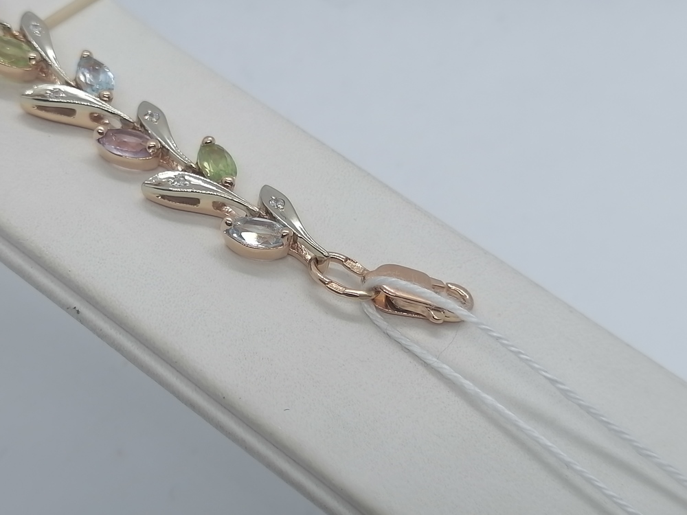 Б585 БРАСЛЕТ С КАМНЯМИ (Au 585)