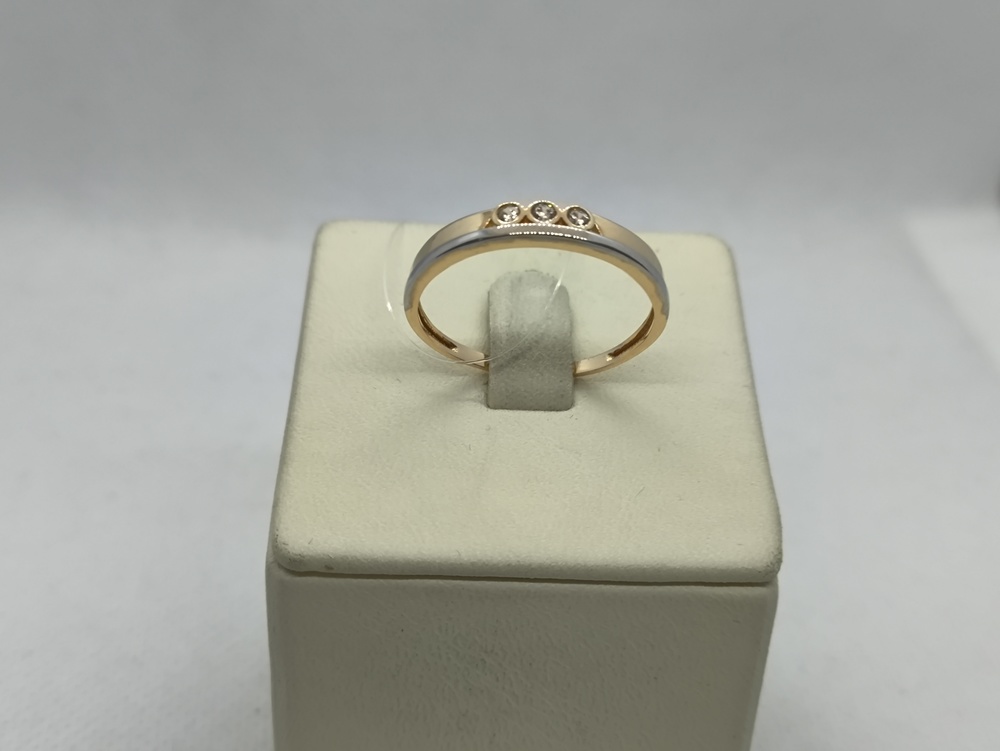 КОЛЬЦО С КАМНЯМИ (Au 585)