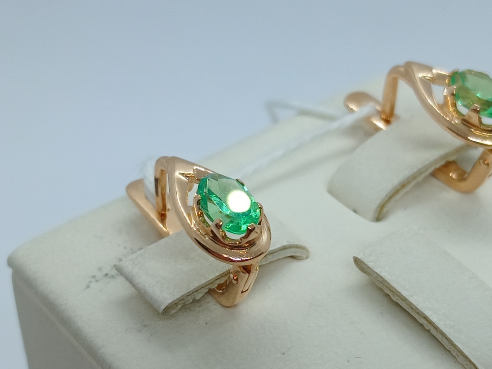 СЕРЬГИ С КАМНЕМ (Au 583)