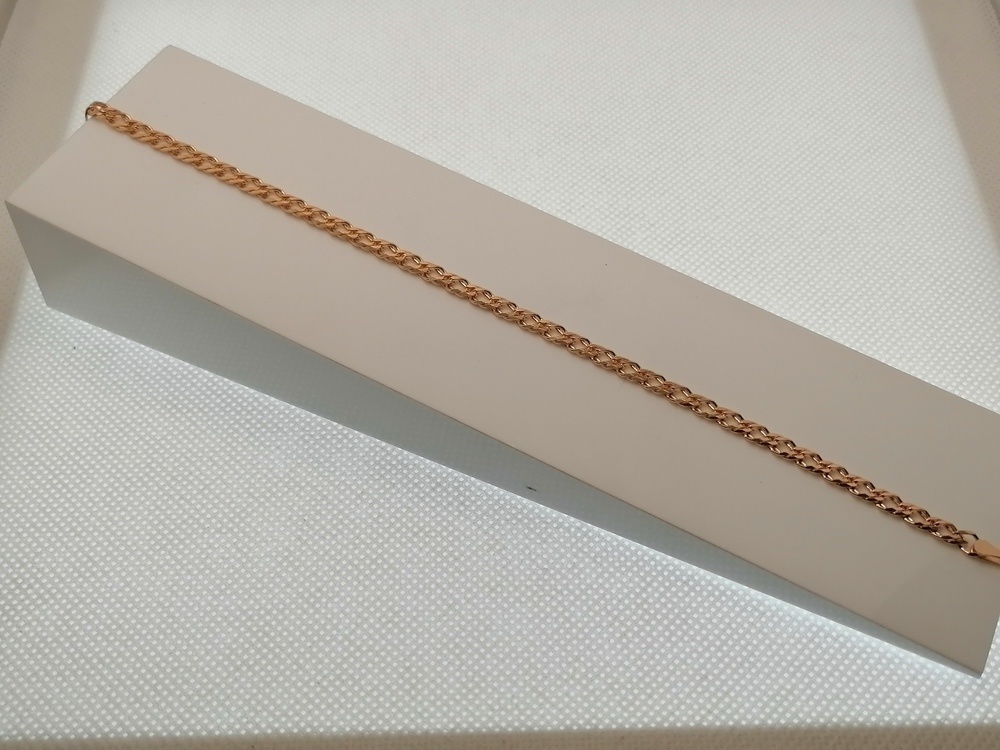 БРАСЛЕТ ПОЛНОВЕСНЫЙ Ромб двойной (Au 585)