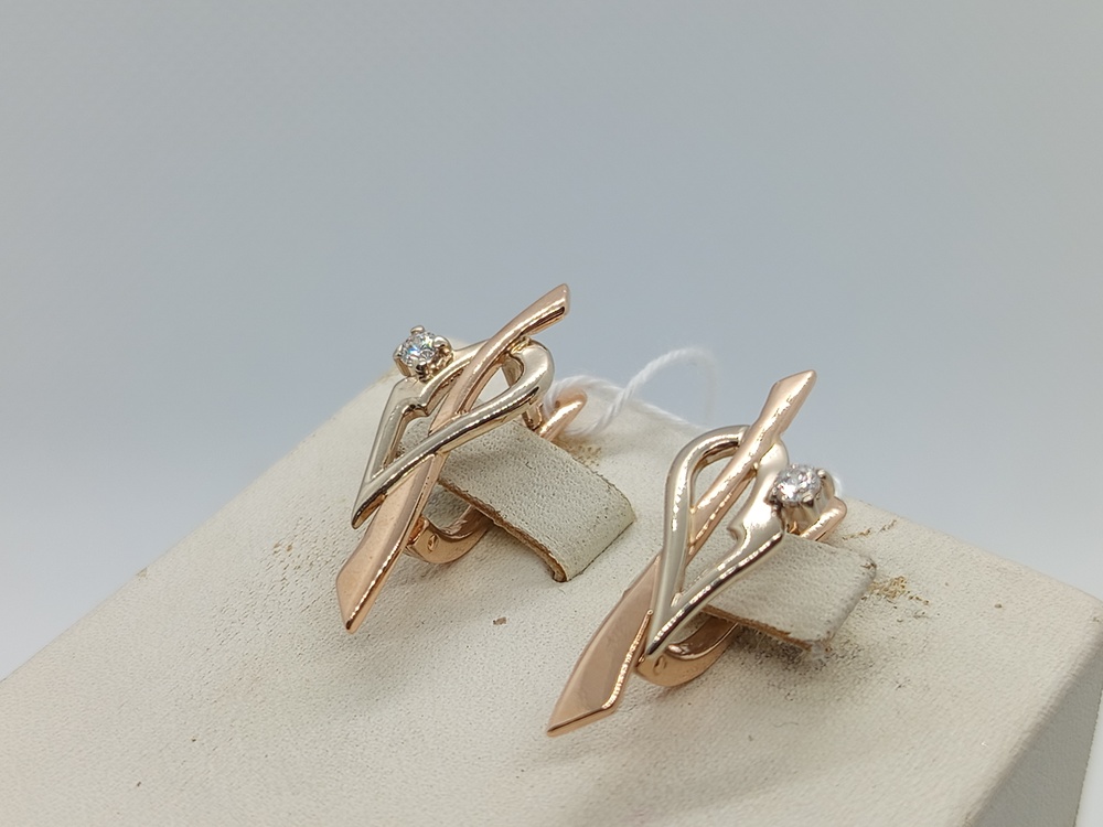 СЕРЬГИ С КАМНЕМ (Au 585)