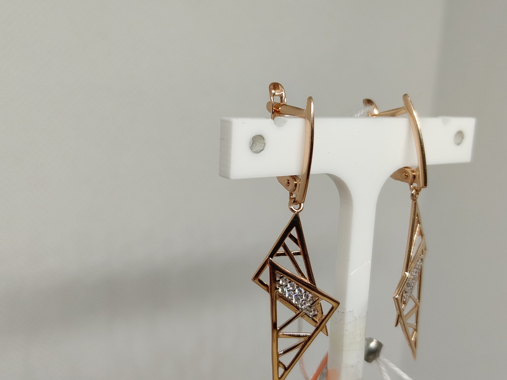 СЕРЬГИ С КАМНЯМИ (Au 585)