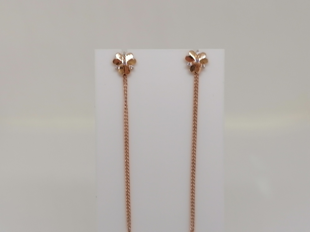 СЕРЬГИ ПРОДЕВКИ с камнями (Au 585)