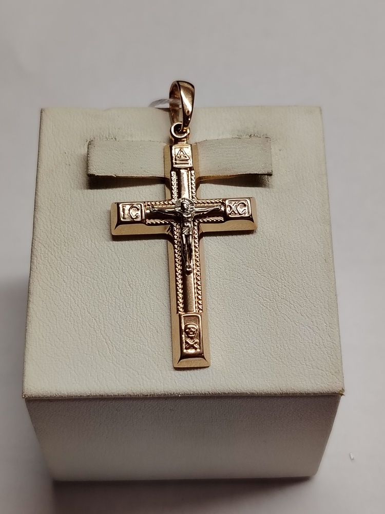 ПОДКБК585 ПОДВЕСКА КРЕСТ БЕЗ КАМНЯ (Au 585)