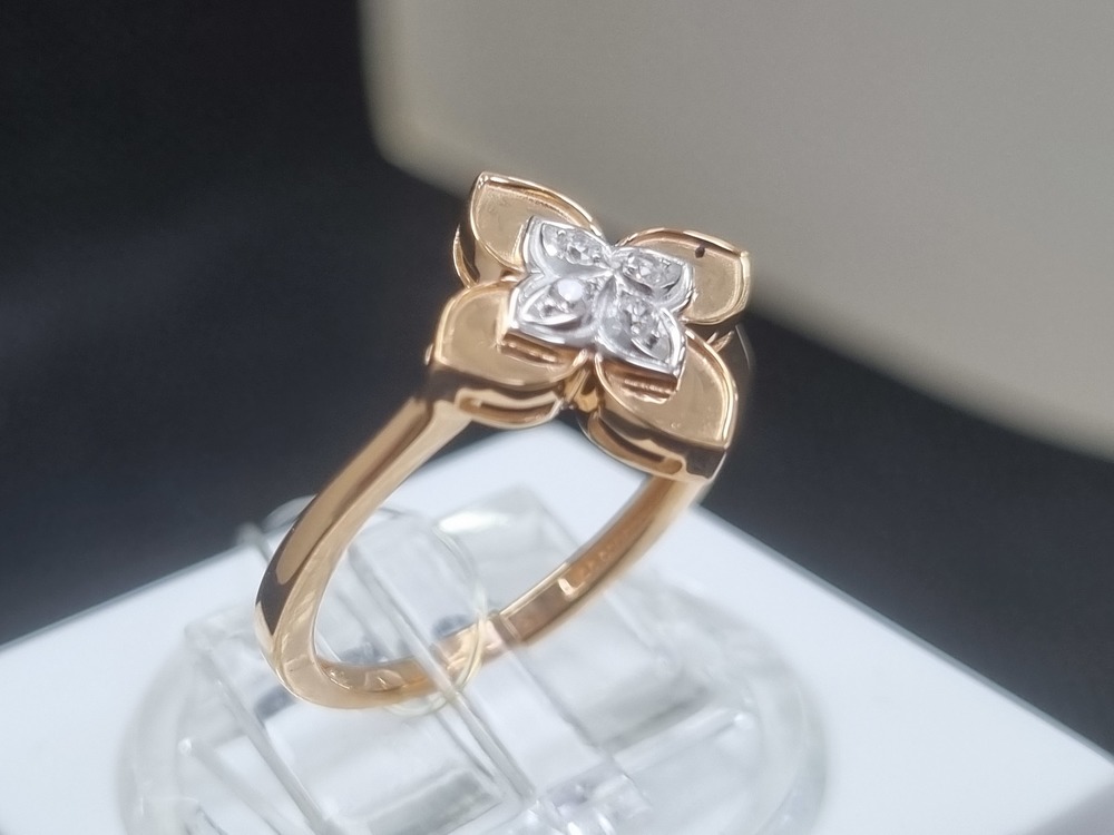 КОЛЬЦО С КАМНЯМИ (Au 585)