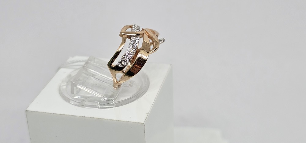 КОЛЬЦО С КАМНЯМИ (Au 585)