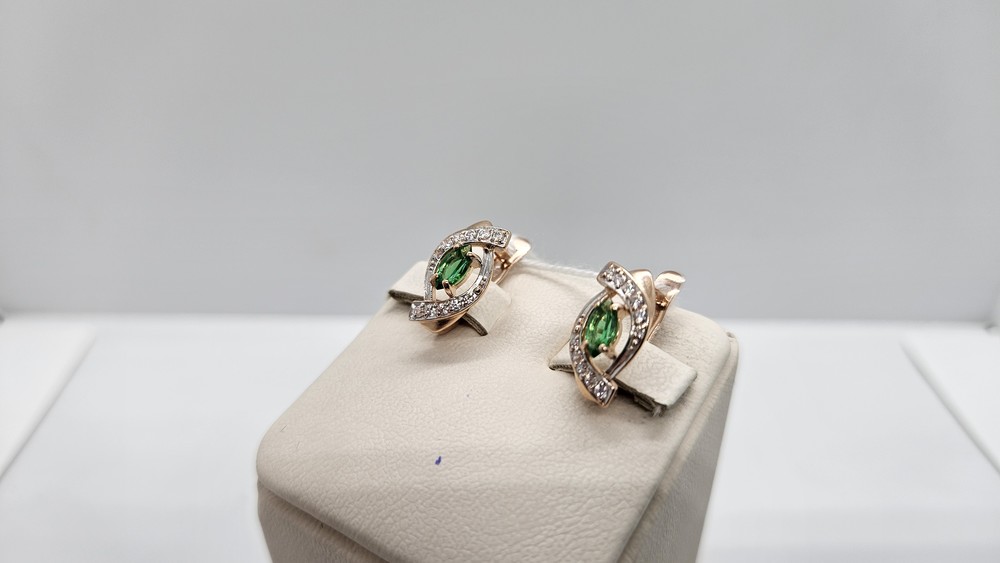 СКМИ585 СЕРЬГИ С КАМНЯМИ (Au 585)