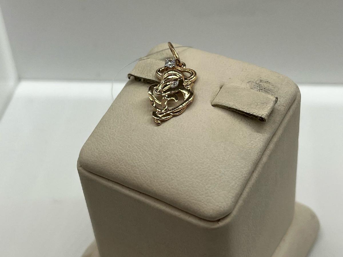 ПОДВЕСКА ЗНАК ЗОДИАКА ТЕЛЕЦ (Au 585)