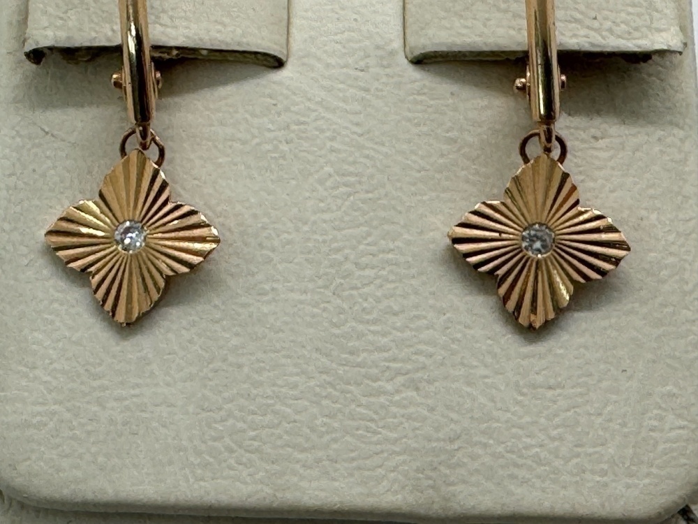 СЕРЬГИ С КАМНЕМ (Au 585)