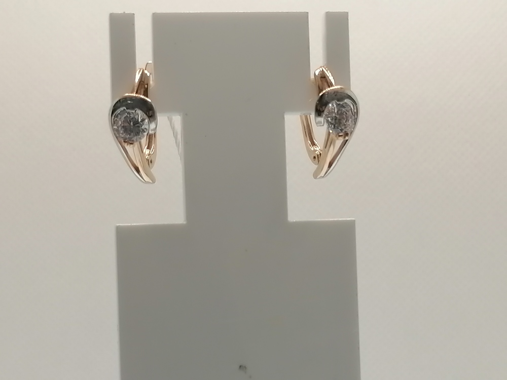 СЕРЬГИ С КАМНЕМ (Au 585)