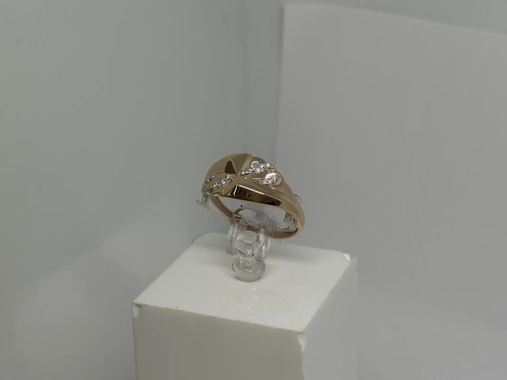 КОЛЬЦО С КАМНЯМИ (Au 585)