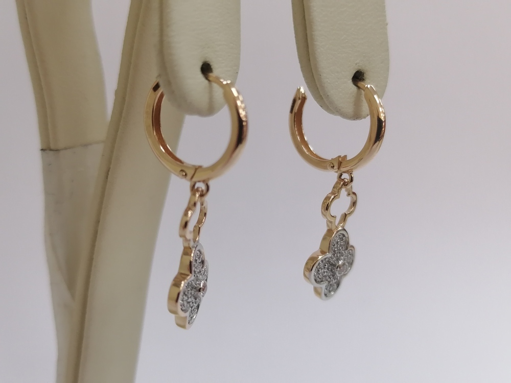 СКМИ585 СЕРЬГИ С КАМНЯМИ (Au 585)