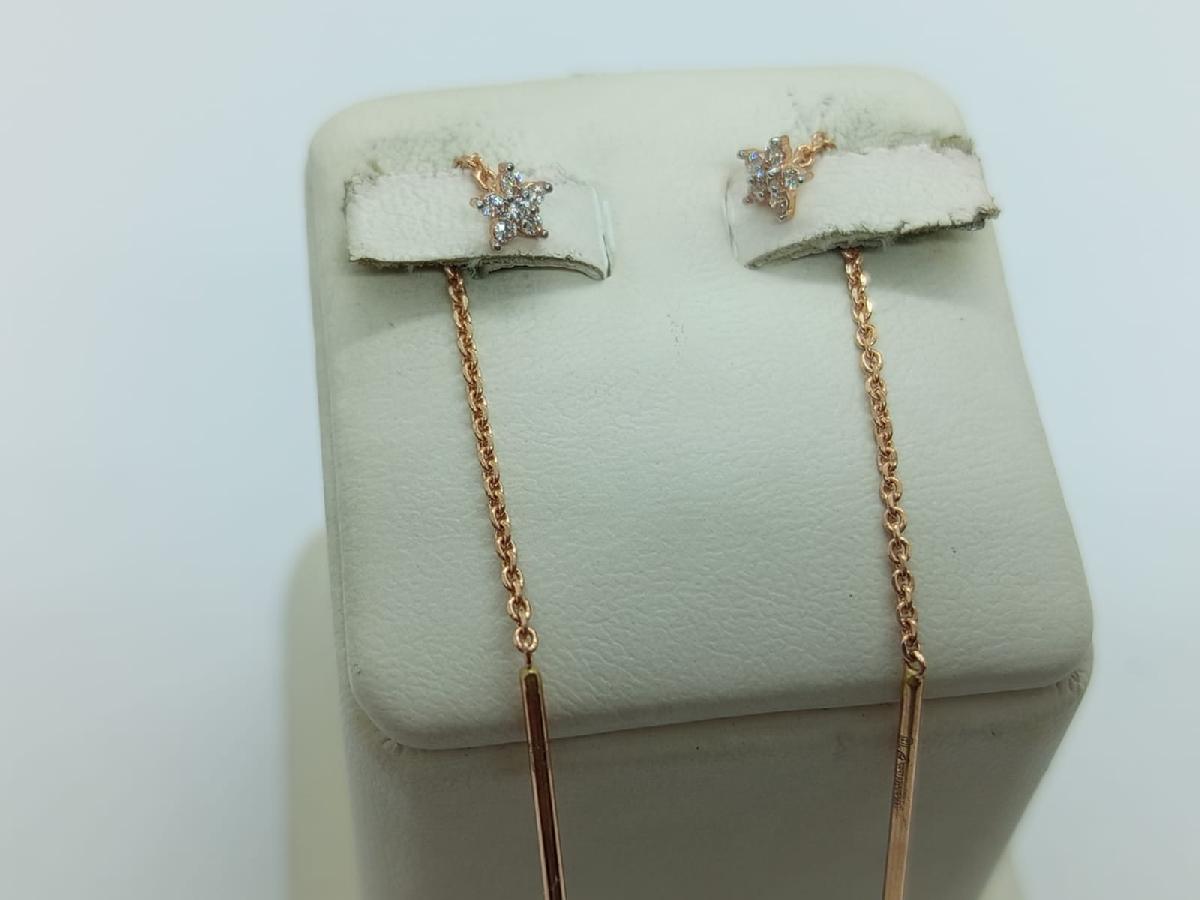 СЕРЬГИ ПРОДЕВКИ с камнями (Au 585)