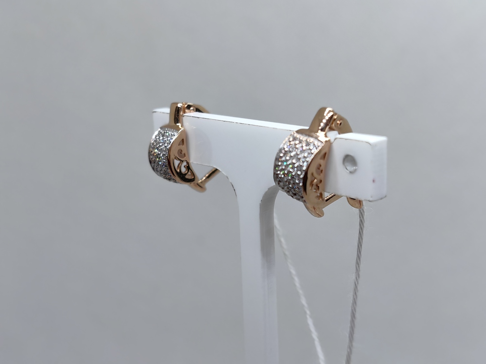 СКМИ585 СЕРЬГИ С КАМНЯМИ (Au 585)