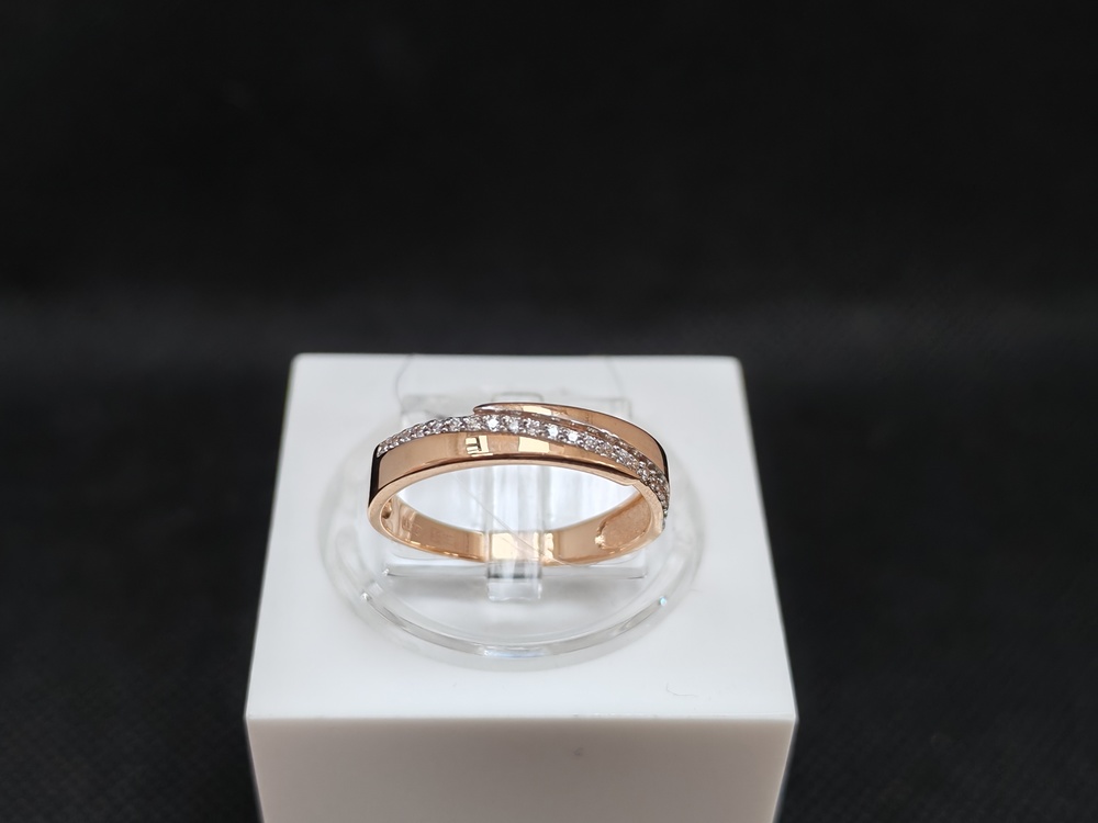 КОЛЬЦО С КАМНЯМИ (Au 585)