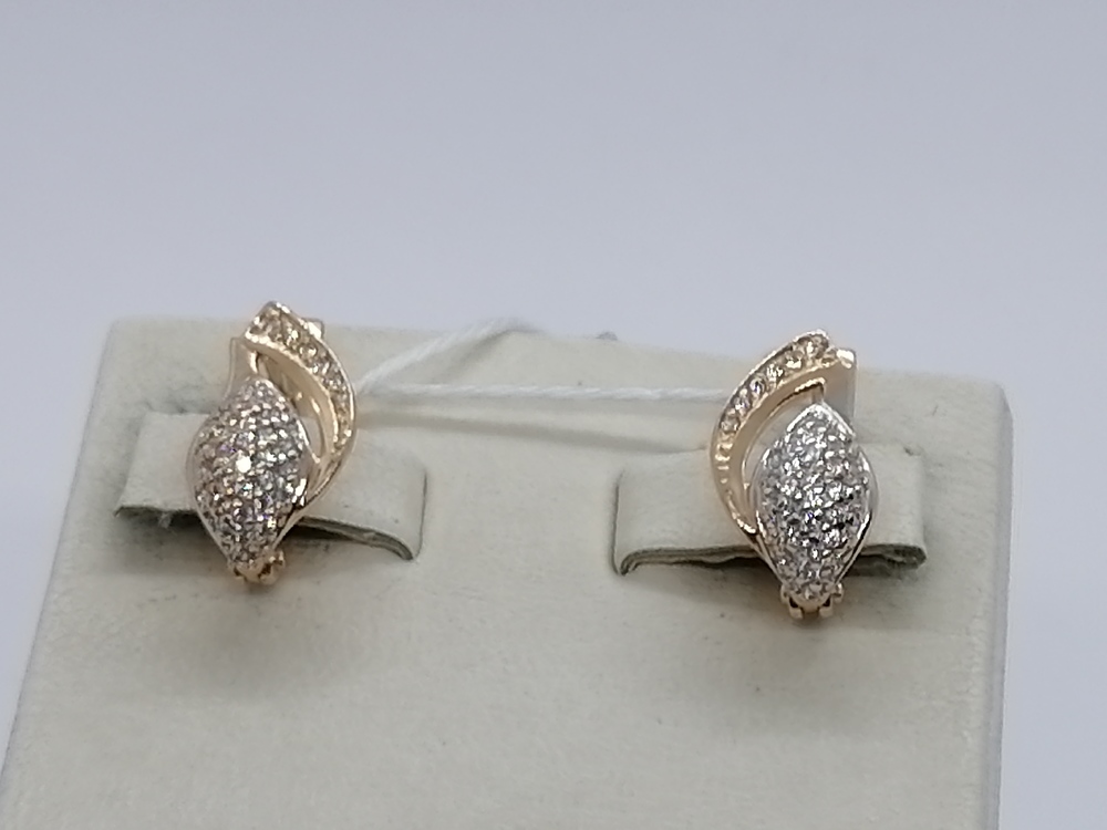 СКМИ585 СЕРЬГИ С КАМНЯМИ (Au 585)