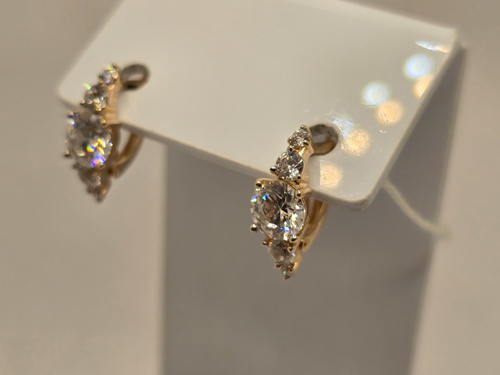 СКМИ585 СЕРЬГИ С КАМНЯМИ (Au 585)