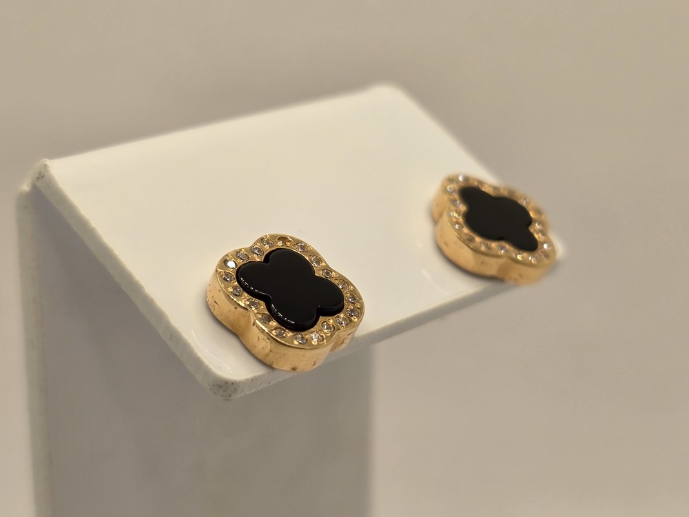 СЕРЬГИ ПУСЕТЫ с камнями (Au 585)