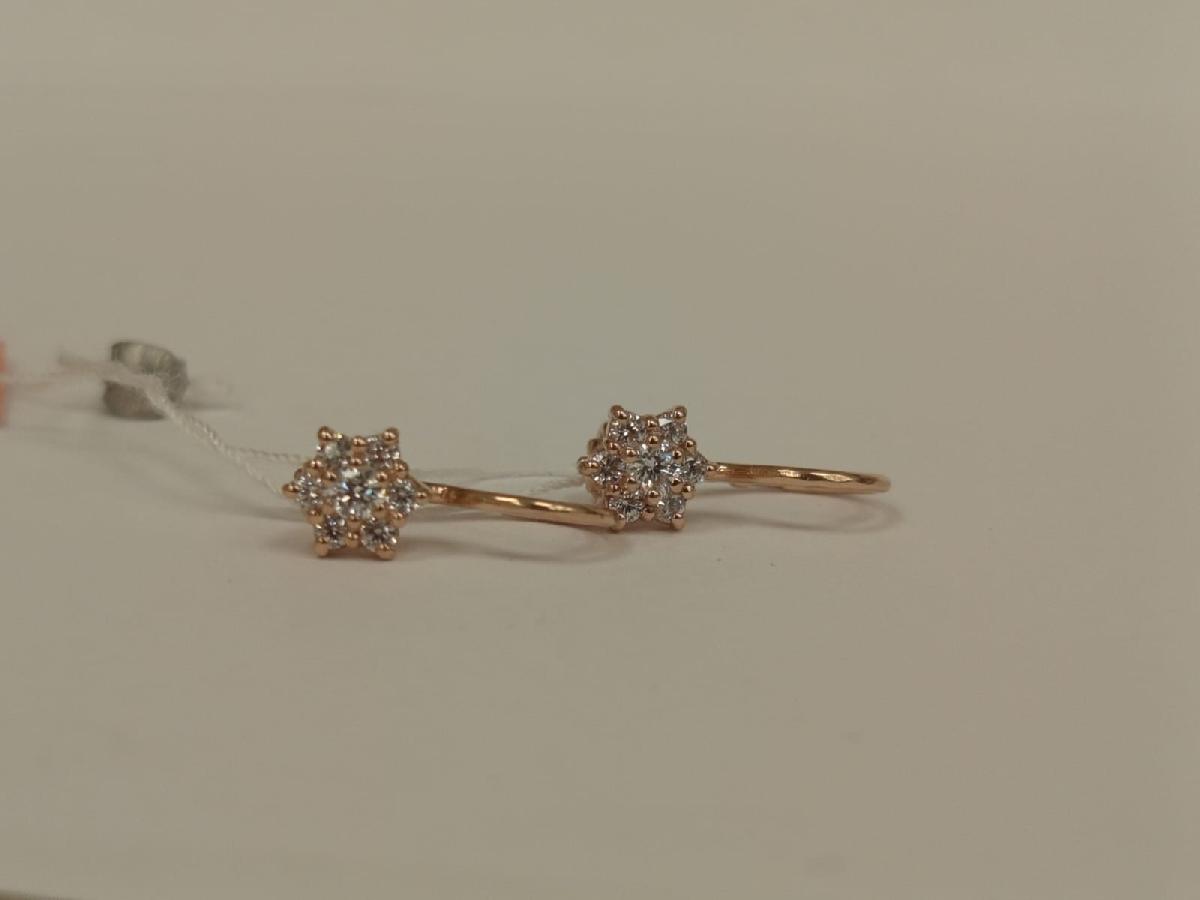 СКМИ585 СЕРЬГИ С КАМНЯМИ (Au 585)