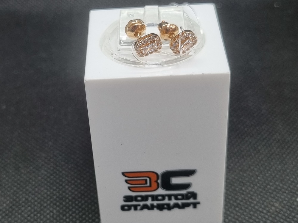 СЕРЬГИ ПУСЕТЫ с камнями (Au 585)