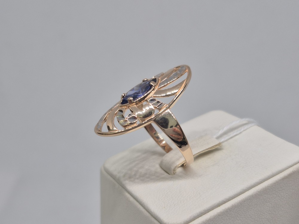 КОЛКМ585 КОЛЬЦО С КАМНЕМ (Au 585)