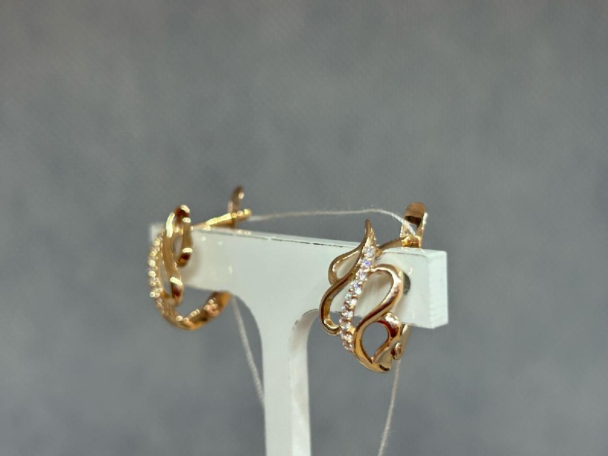 СКМИ585 СЕРЬГИ С КАМНЯМИ (Au 585)