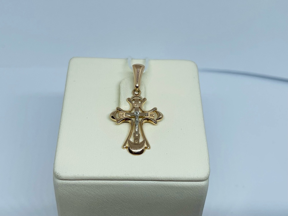 ПОДКБК585 ПОДВЕСКА КРЕСТ БЕЗ КАМНЯ (Au 585)