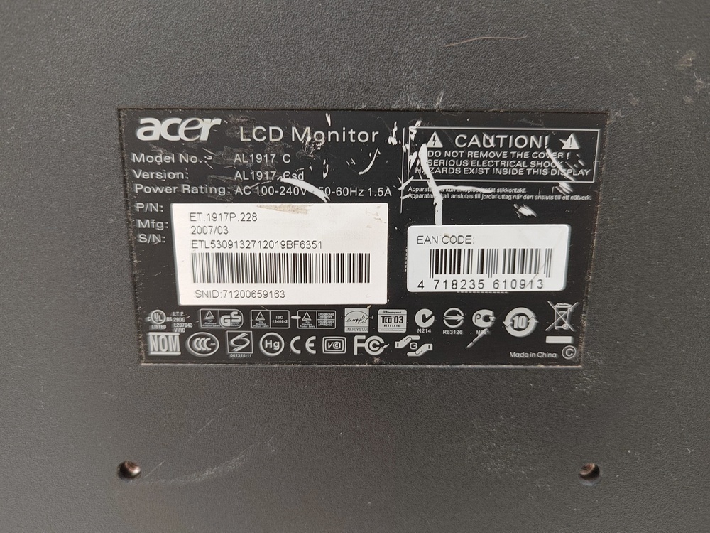 Монитор Acer AL1917