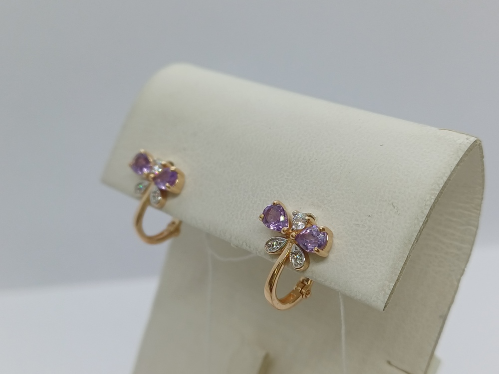 СЕРЬГИ С КАМНЯМИ (Au 585)