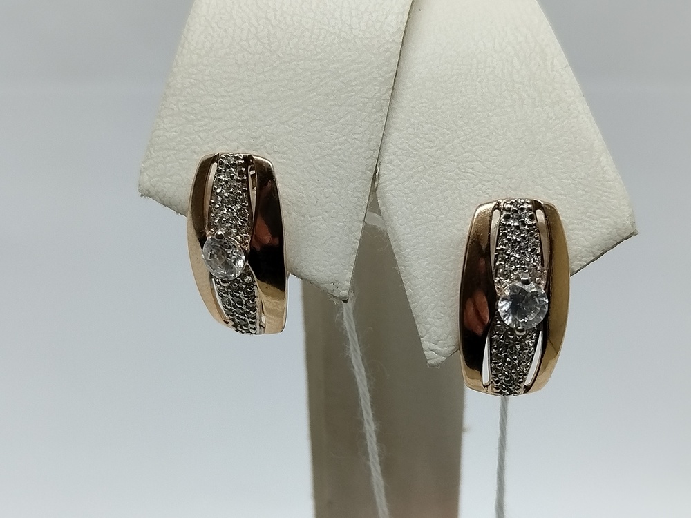 СКМИ585 СЕРЬГИ С КАМНЯМИ (Au 585)