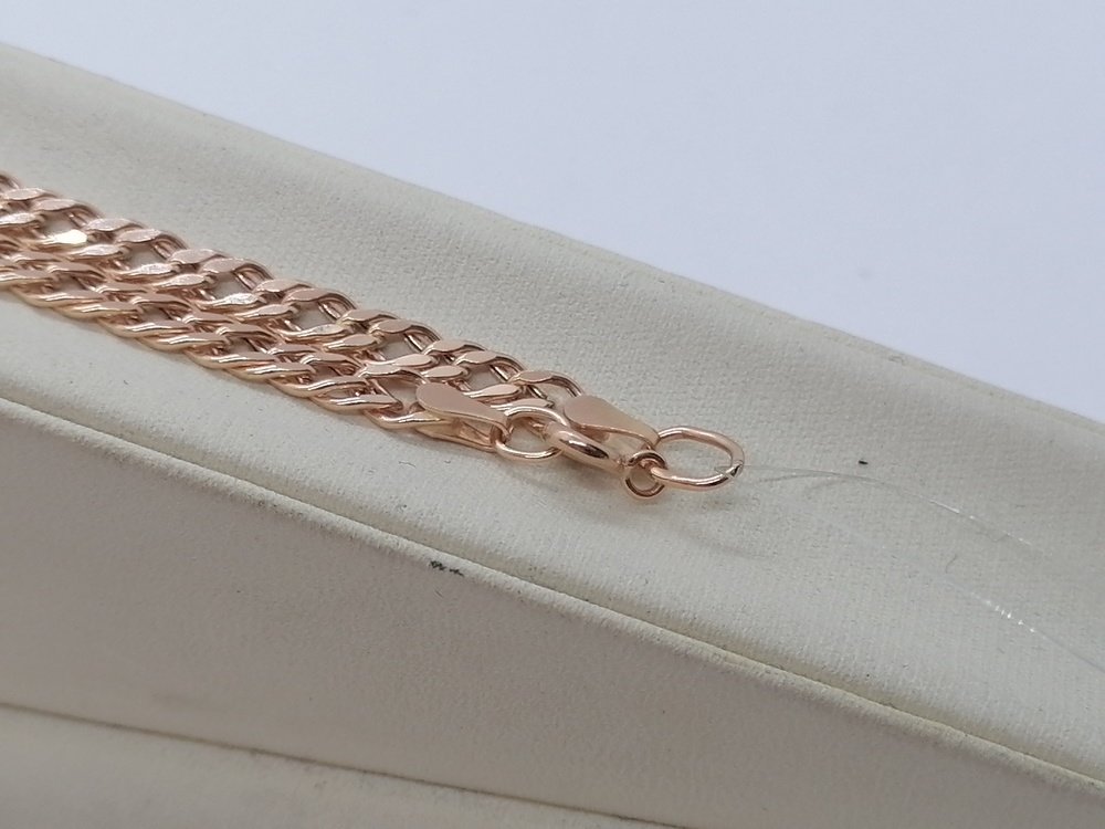 ЦЕПЬ ПУСТОТЕЛАЯ Ромб двойной (Au 585)