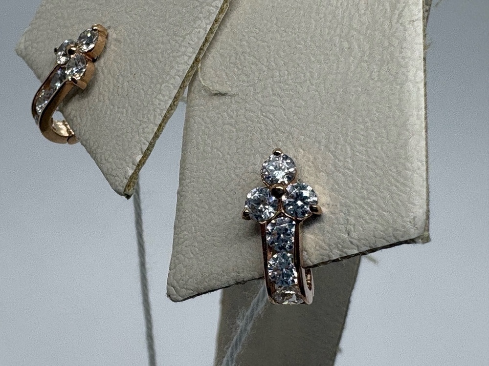 СКМИ585 СЕРЬГИ С КАМНЯМИ (Au 585)