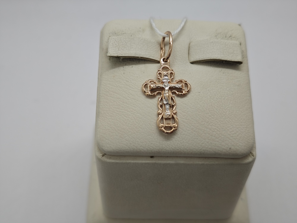ПОДВЕСКА КРЕСТ БЕЗ КАМНЯ (Au 585)