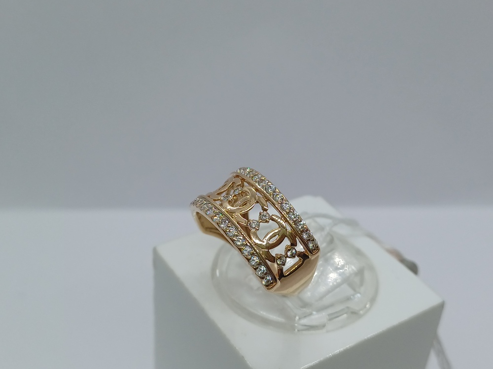 КОЛЬЦО С КАМНЯМИ (Au 585)