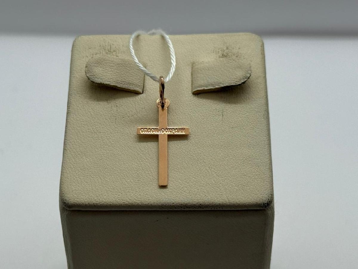 ПОДКБК585 ПОДВЕСКА КРЕСТ БЕЗ КАМНЯ (Au 585)