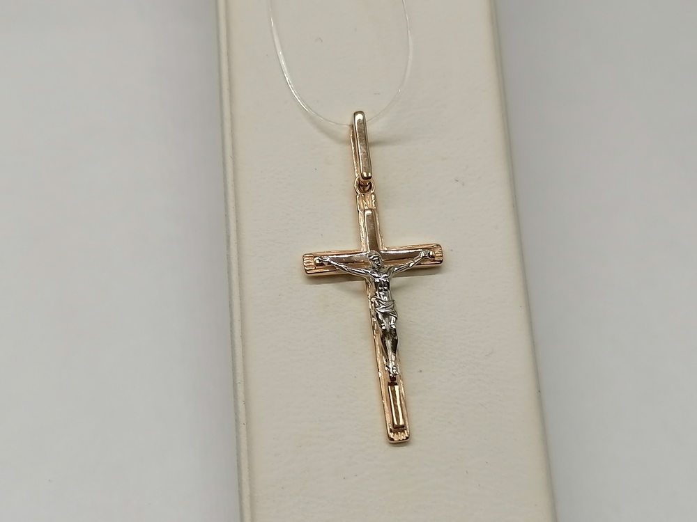 ПОДВЕСКА КРЕСТ без камня (Au 585)