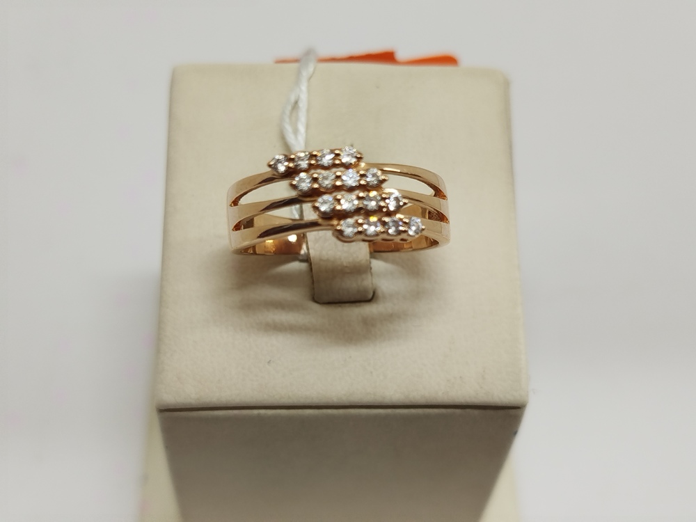 КОЛЬЦО С КАМНЯМИ (Au 585)