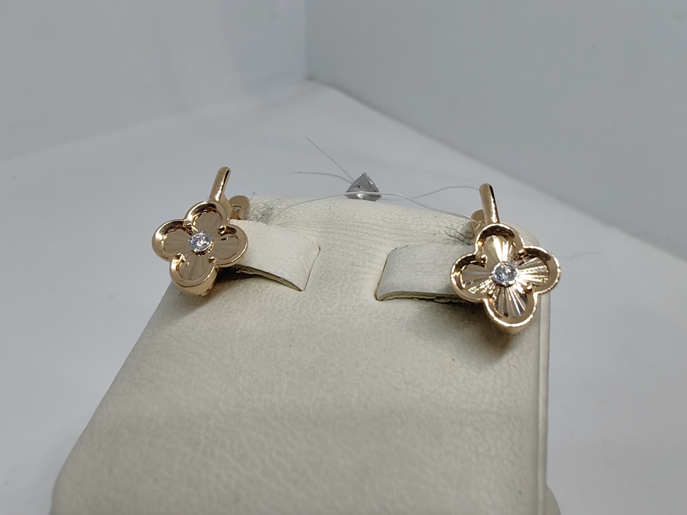 СЕРЬГИ С КАМНЕМ (Au 585)