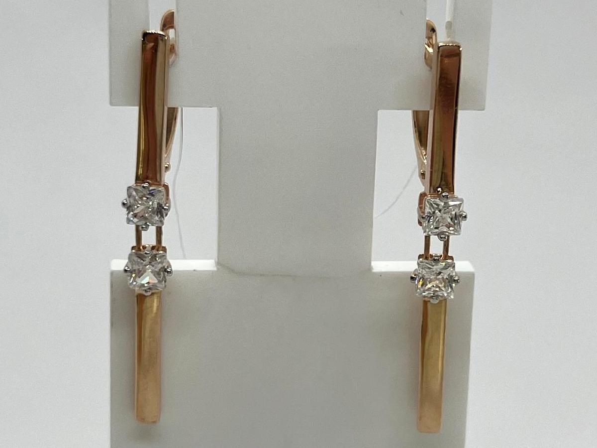 СЕРЬГИ С КАМНЯМИ (Au 585)