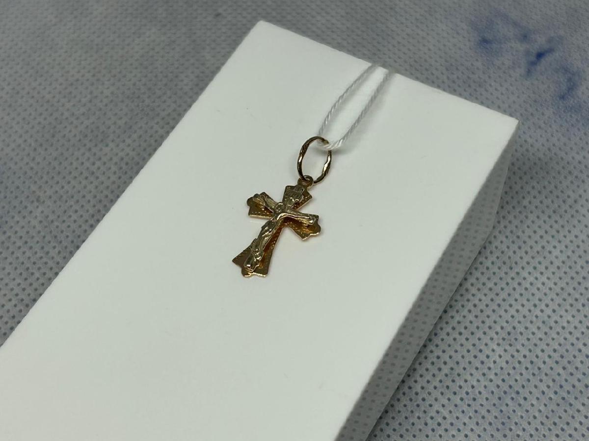 ПОДВЕСКА КРЕСТ БЕЗ КАМНЯ (Au 585)