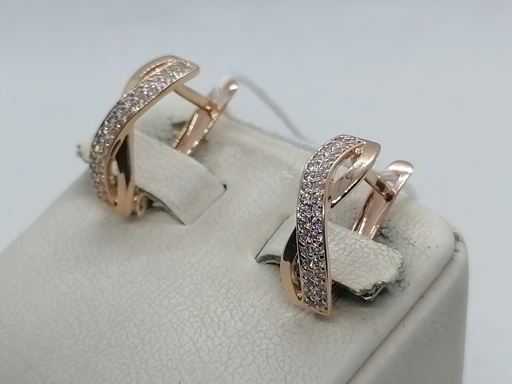 СКМИ585 СЕРЬГИ С КАМНЯМИ (Au 585)