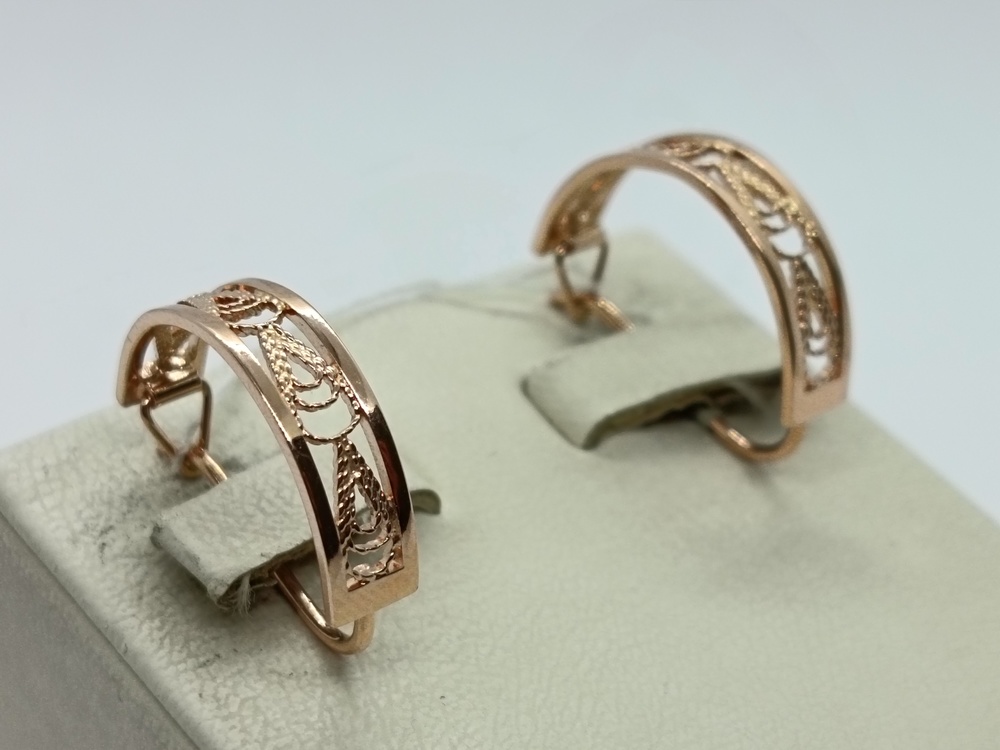 СЕРЬГИ БЕЗ КАМНЯ (Au 585)