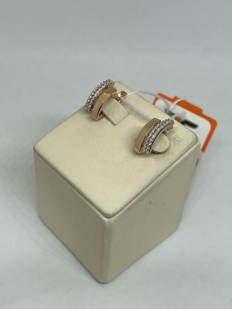 СКМИ375 СЕРЬГИ С КАМНЯМИ (Au 375)