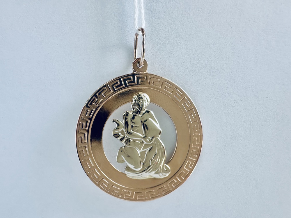 ПОДВЕСКА ЗНАК ЗОДИАКА ВОДОЛЕЙ Au 585
