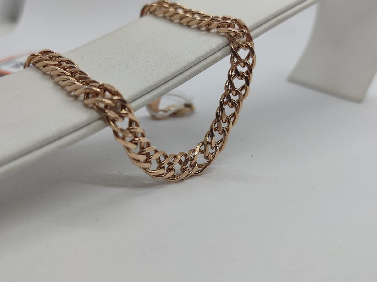 БРАСЛЕТ ПОЛНОВЕСНЫЙ Ромб двойной Au 585