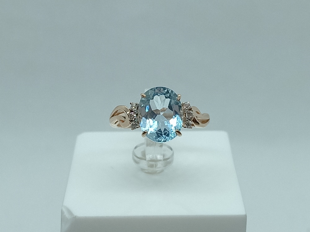 КОЛЬЦО С КАМНЯМИ (Au 585)