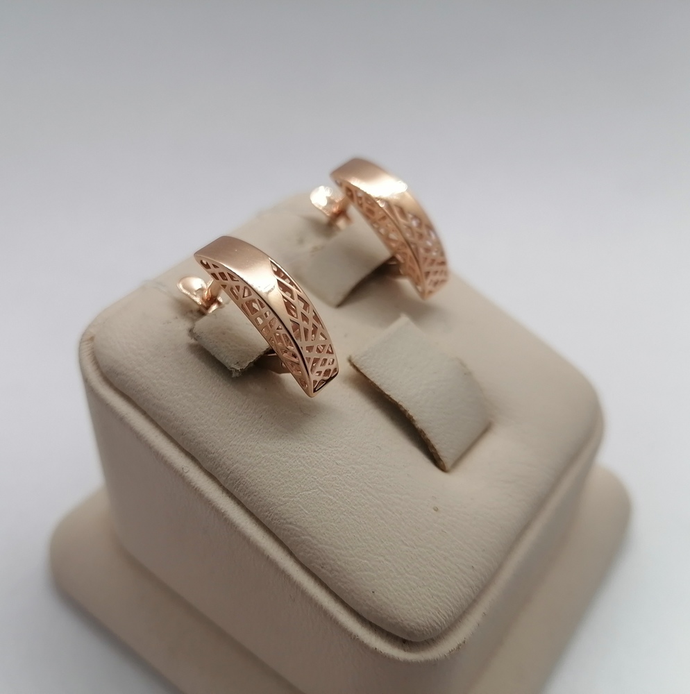 00-52-0231-00 СЕРЬГИ БЕЗ КАМНЯ (Au 585)