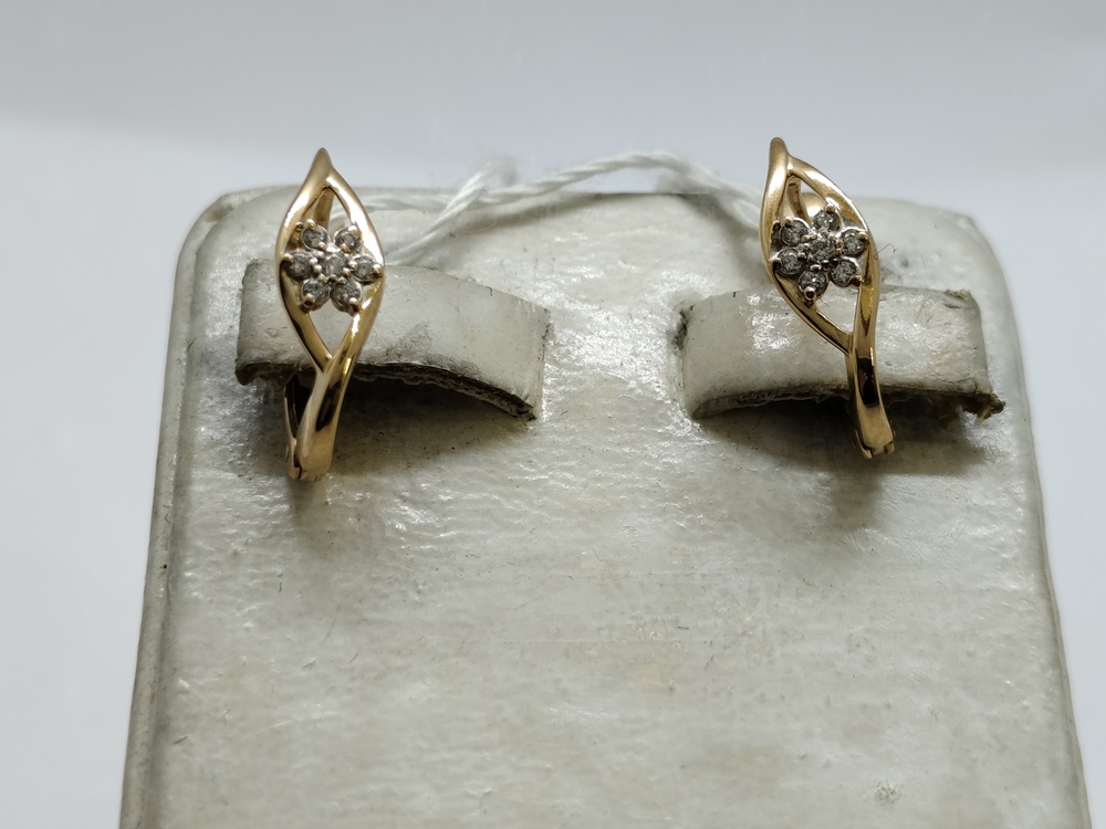 СКМИ585 СЕРЬГИ С КАМНЯМИ (Au 585)